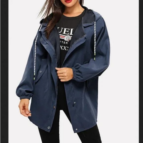 NEW rose blue light wear raglan sleeve jacket - Picture 1 of 5